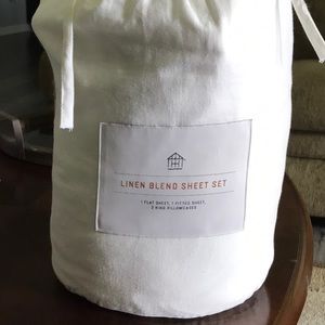 Linen Blend King Sheet Set